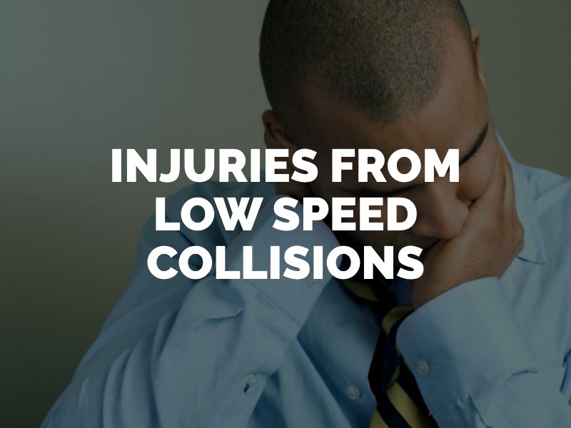Injuries from low speed vehicle collisions 